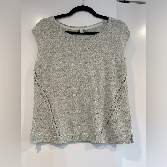 Pure Jill Sweater Womens Petite Small Open Knit Sleeveless Pullover Pistachio - Picture 2 of 9